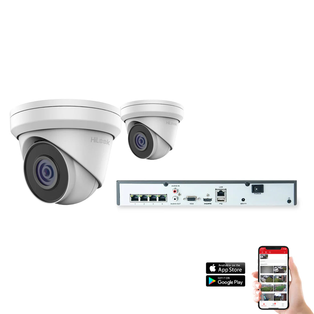 HiLook by Hikvision IP 2 Camera 4ch 5MP 30M CCTV Kit