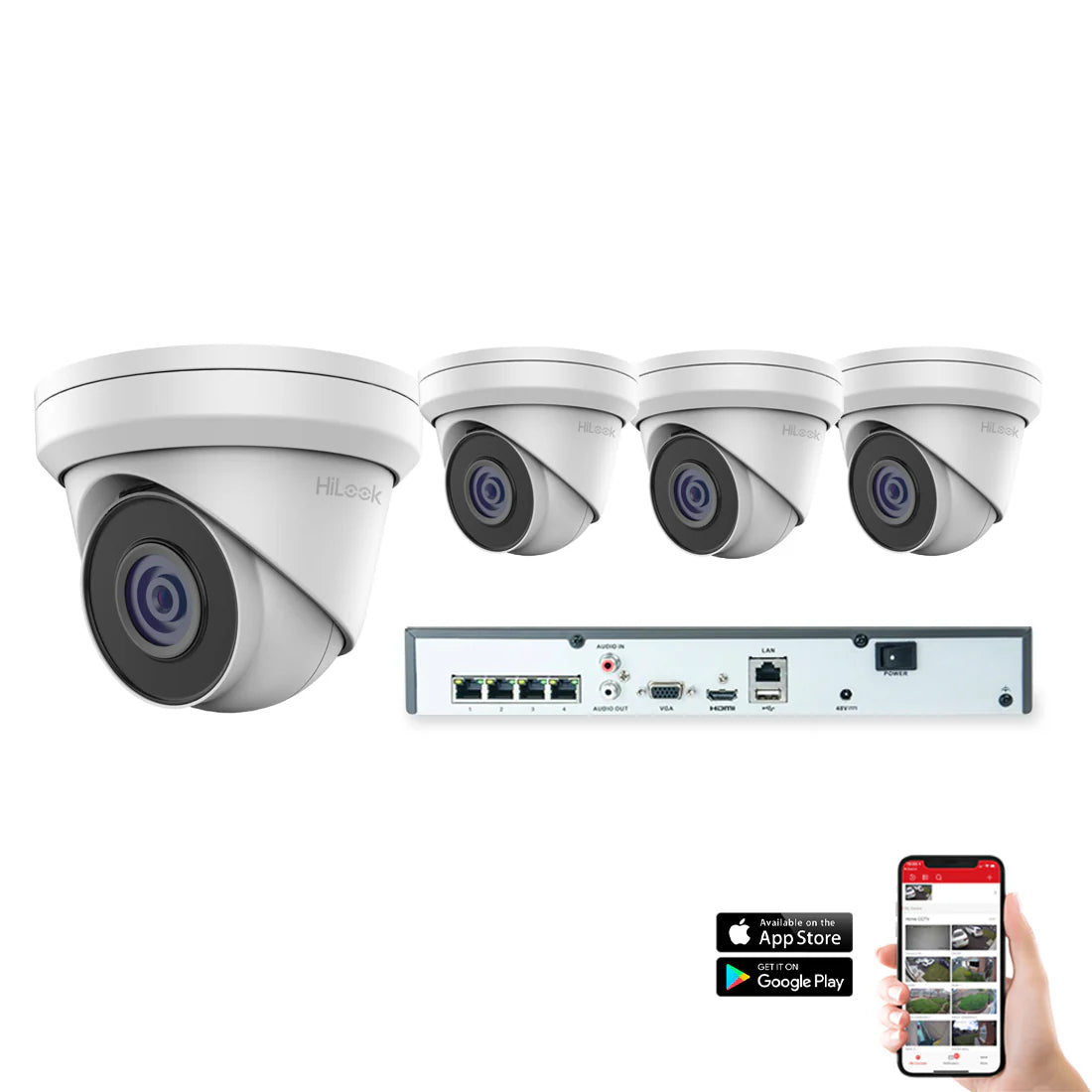 HiLook by Hikvision IP 4 Camera 4ch 5MP 30M CCTV Kit