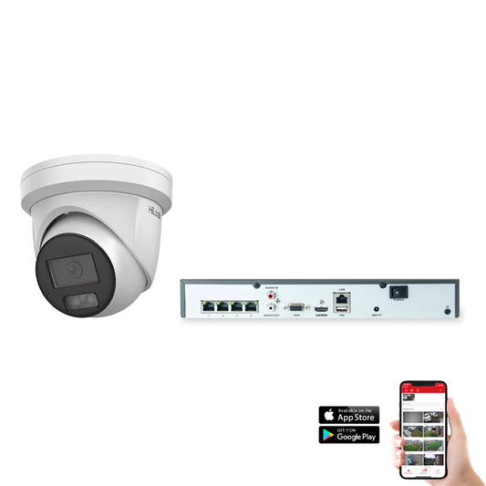 HiLook by Hikvision IP ColorVu 1 Camera 4ch 5MP 30M CCTV Kit