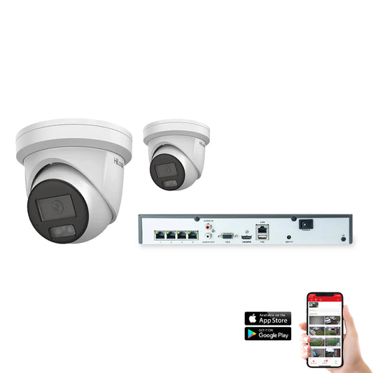 HiLook by Hikvision IP ColorVu 2 Camera 4ch 5MP 30M CCTV Kit