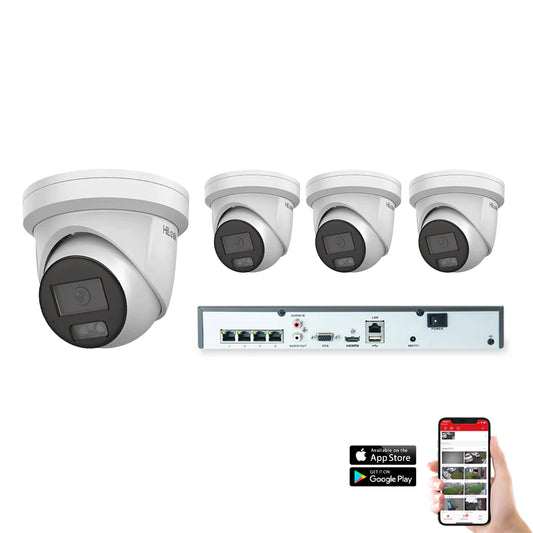 HiLook by Hikvision IP ColorVu 4 Camera 4ch 5MP 30M CCTV Kit