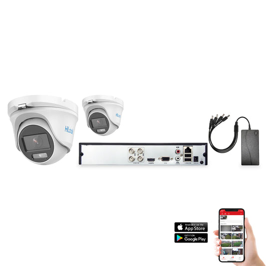 HiLook by Hikvision ColorVu 2 Camera 4ch AoC 3K 20M CCTV Kit