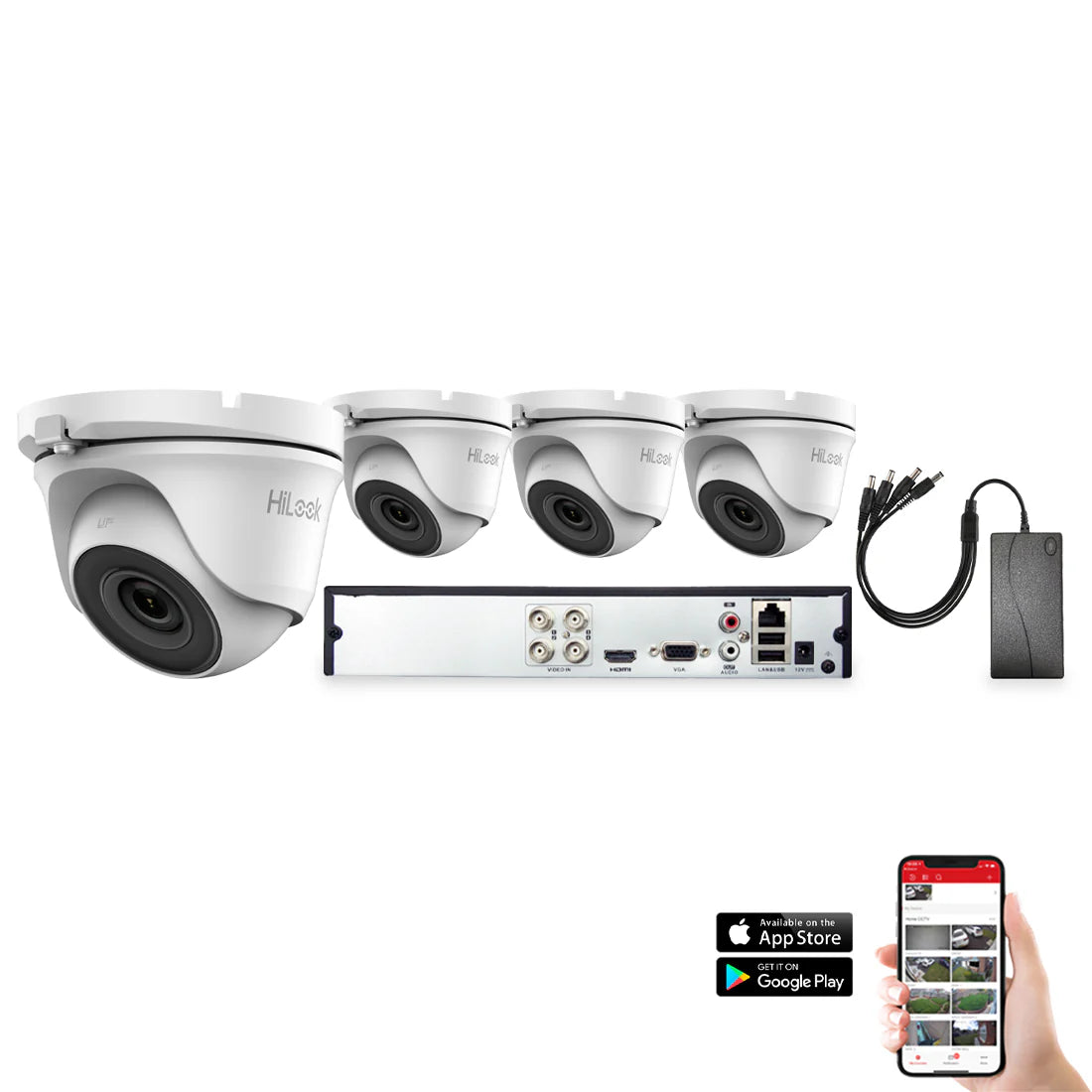 HiLook by Hikvision 4 Camera 4ch 5MP 20M CCTV Kit